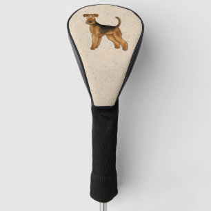 Couvre-club De Golf Airedale Terrier mignon Caricature Chien Bingley T