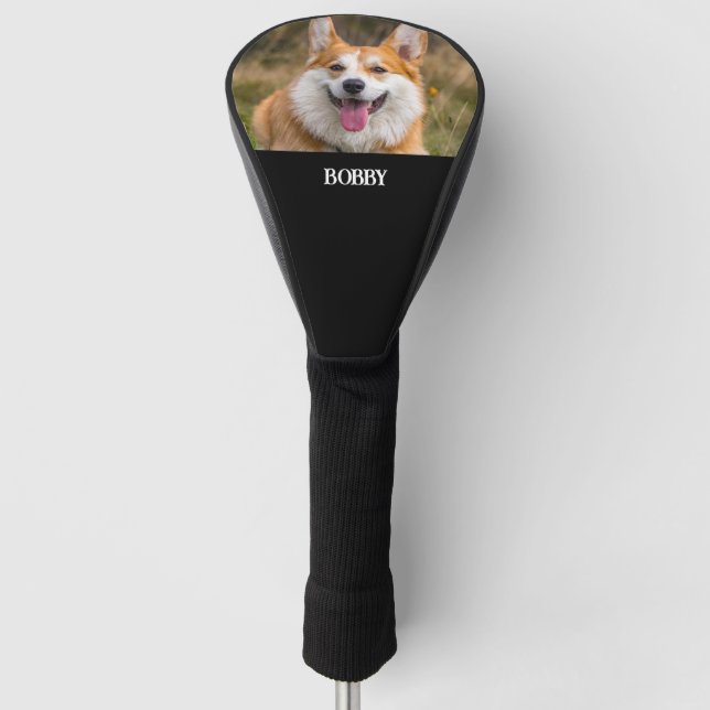 Couvre-club De Golf Ajoutez votre propre photo de chien et nom (Devant)