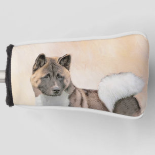 Couvre-club De Golf Akita Peinture - Cute Original Chien Art