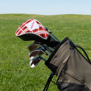 Couvre-club De Golf Albanie Drapeau albanais en mosaïque rouge Personn