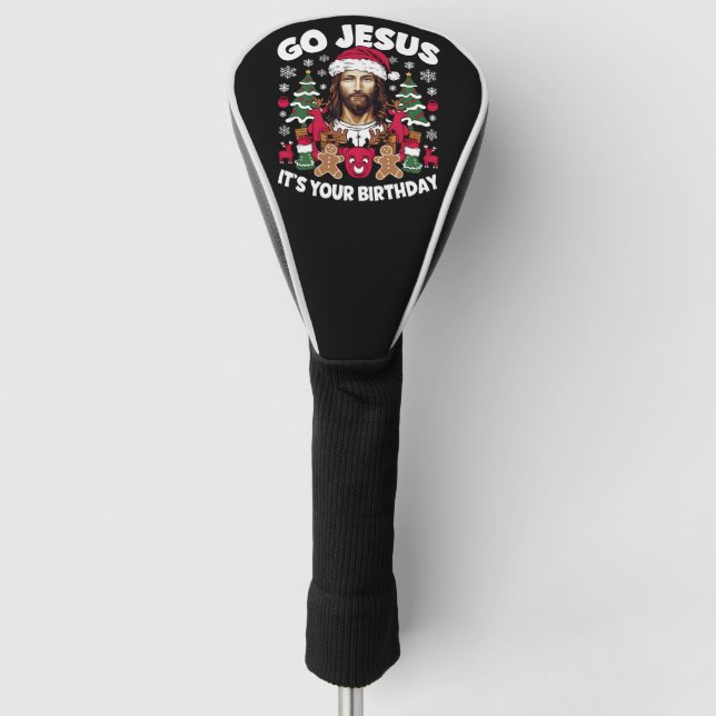 Couvre-club De Golf Allez Jésus C'est ton Anniversaire Vilain Chandail (Devant)