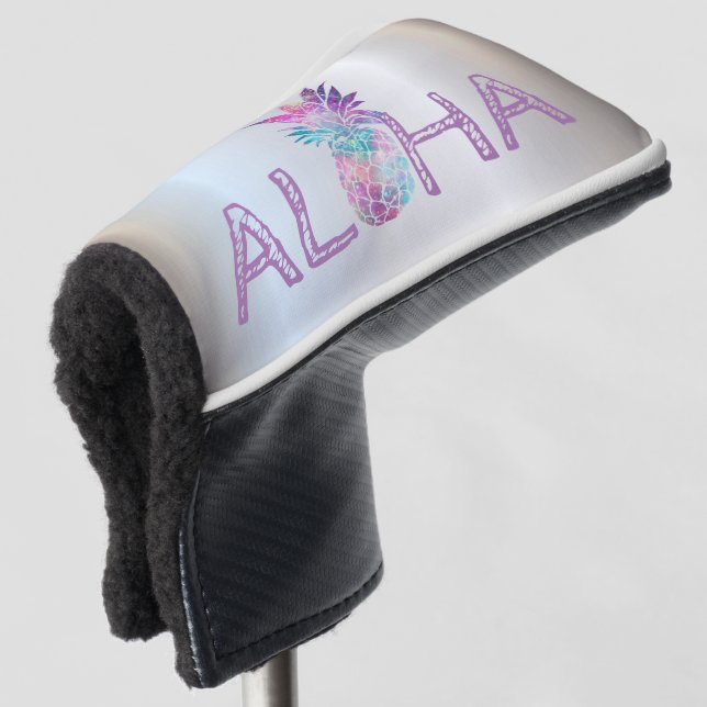 Couvre-club De Golf Aloha Hawaiian Ananas, Argent (Devant 3/4)