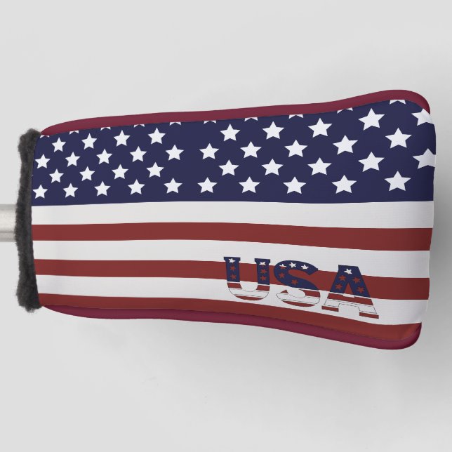 Couvre-club De Golf America Drapeau américain Motif américain (Devant)