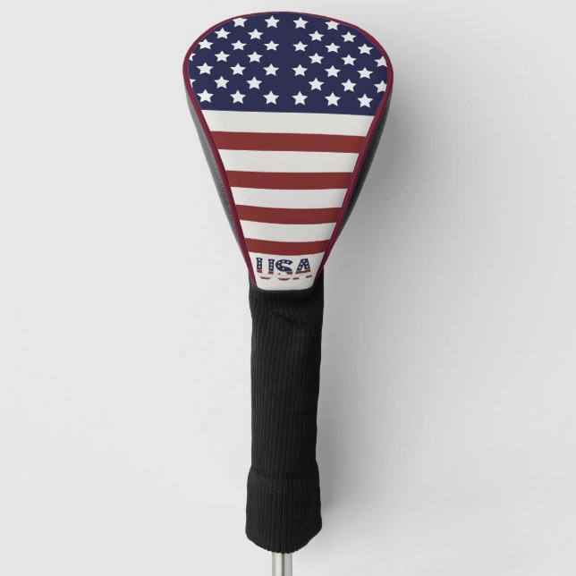 Couvre-club De Golf America Drapeau américain Motif américain (Devant)