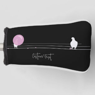 Couvre-club De Golf Amusant Bubblegum Birds on a Wire Black