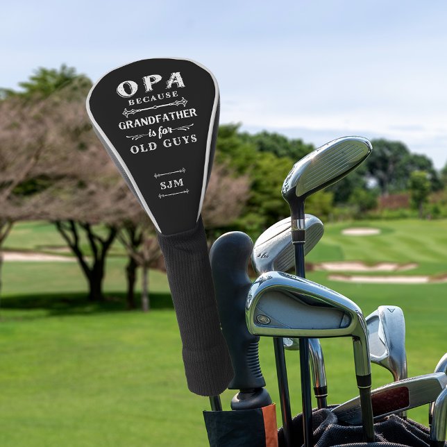 Couvre-club De Golf Amusant Opa grand-père Monogramme (Créateur téléchargé)