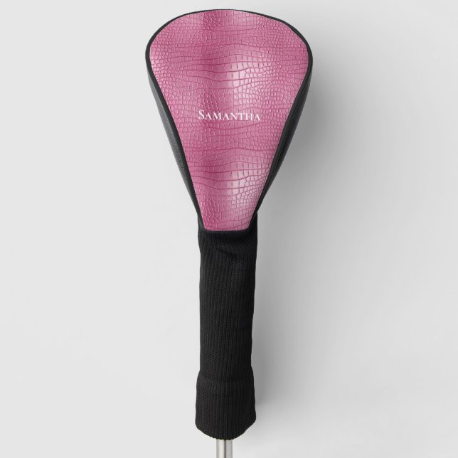 Couvre-club De Golf Animal rose Faux Alligator (Devant)
