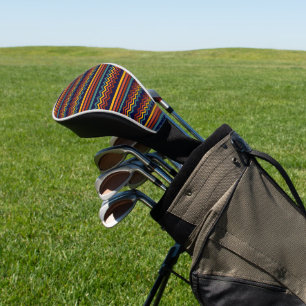 Couvre-club De Golf Années 1970 Colorful Retro horizontales rayures et