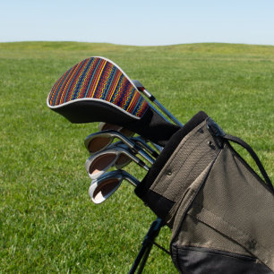 Couvre-club De Golf Années 1970 rétro rayures vintages et zig zag