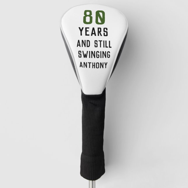 Couvre-club De Golf Anniversaire Golfer Funny 80e heureux papa Par (Devant)