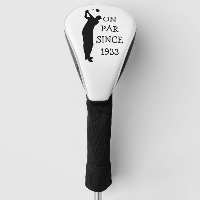 Couvre-club De Golf Anniversaire Golfer Funny 90e heureux Papa Par Hum (Devant)