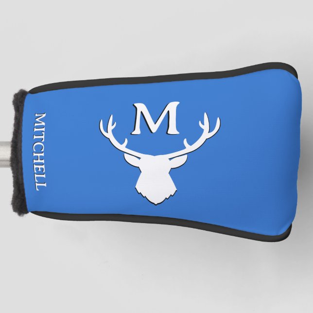 Couvre-club De Golf Antler monogramme personnalisé (Devant)