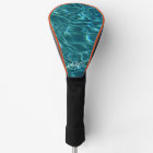 Aqua bleu Motif d'eau ondes océaniques monogramme