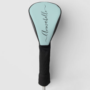Couvre-club De Golf Aqua Mint Green Nom personnalisé Golf Head Cover