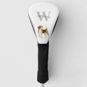 Couvre-club De Golf Aquarelle de chien mignon personnalisée