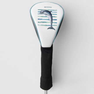 Couvre-club De Golf Aquarelle DOLPHIN
