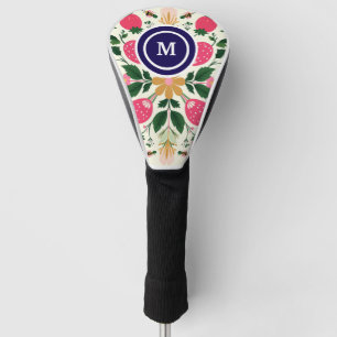 Couvre-club De Golf Aquarelle florale Boho Rose Dusty personnalisée