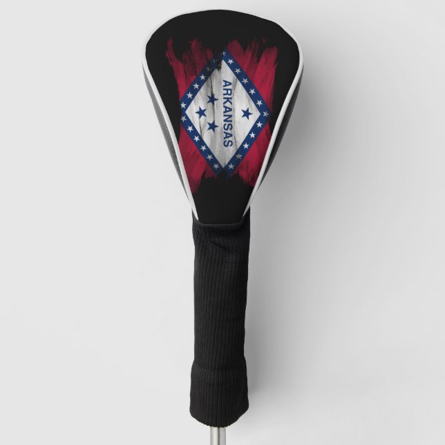 Couvre-club De Golf Arkansas state flag brush stroke (Devant)