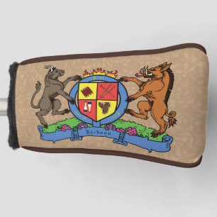 Couvre-club De Golf Armoiries de barbecue Rampant Bull et Boar