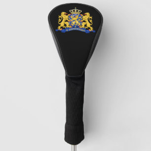 Couvre-club De Golf Armoiries de Pays-Bas en noir