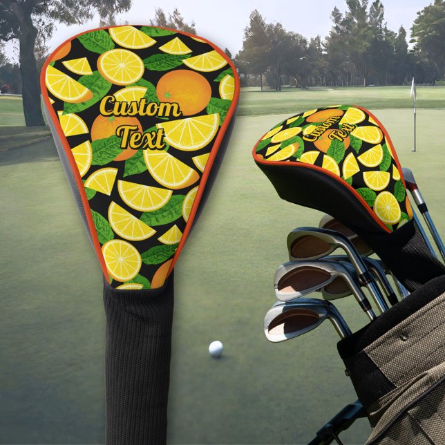 Couvre-club De Golf Arrière - plan orange (Créateur téléchargé)