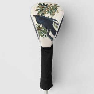 Couvre-club De Golf Art de la nature de corbeau d'Audubon vintage