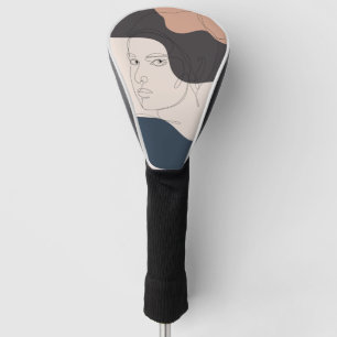 Couvre-club De Golf Art mural Art boho Femme Art linéaire Créativité