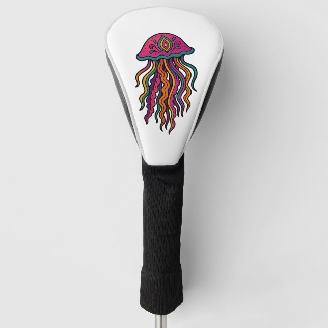 Couvre-club De Golf Artistic Jellyfish Driver Head Cover (Devant)