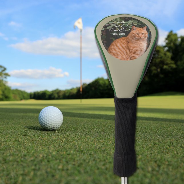 Couvre-club De Golf Au meilleur chat papa jamais photo personnalisée (Créateur téléchargé)