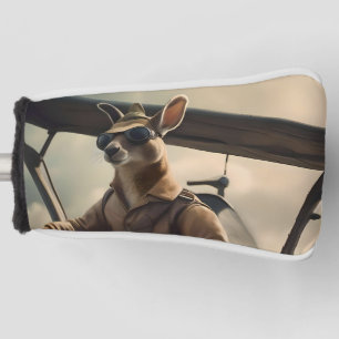 Couvre-club De Golf Aussie Kangaroo Avion Pilote,