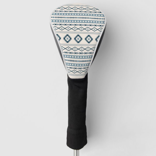Couvre-club De Golf Aztec Blues sur la crème Mixte Motifs Motif (Devant)