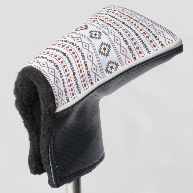 Couvre-club De Golf Aztec Gris Blanc Mixte Motifs Motif (Devant 3/4)