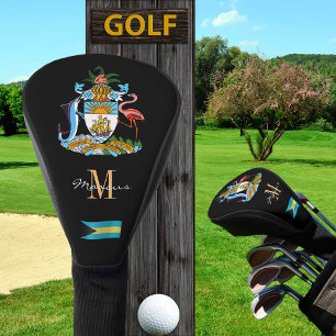 Couvre-club De Golf Bahamas & Drapeau Clubs de Golf Monogrammes Couvre