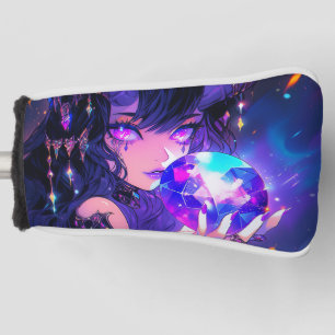 Couvre-club De Golf Bal de cristal violet démon Anime Girl