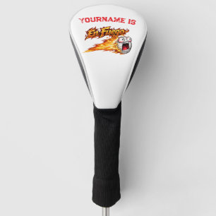 Couvre-club De Golf Balle de Golf En Feu – Drôle Balle de Golf Flamboy