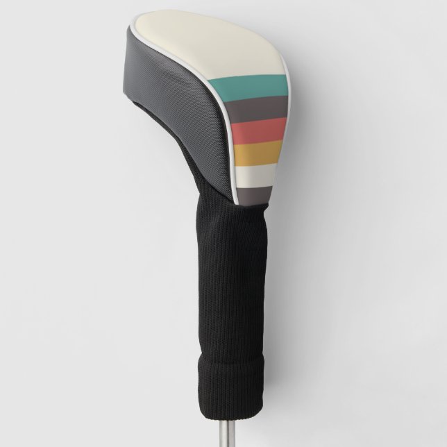 Couvre-club De Golf Bandes rétro classiques (Incliné)