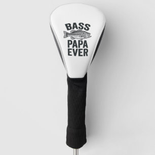 Couvre-club De Golf Bass Papa Ever Vintage Fishing Dad Shirt Design_1