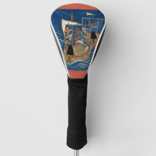 Couvre-club De Golf Bateau Trésor Chanceux Japonais Vintage G.A. Audsl