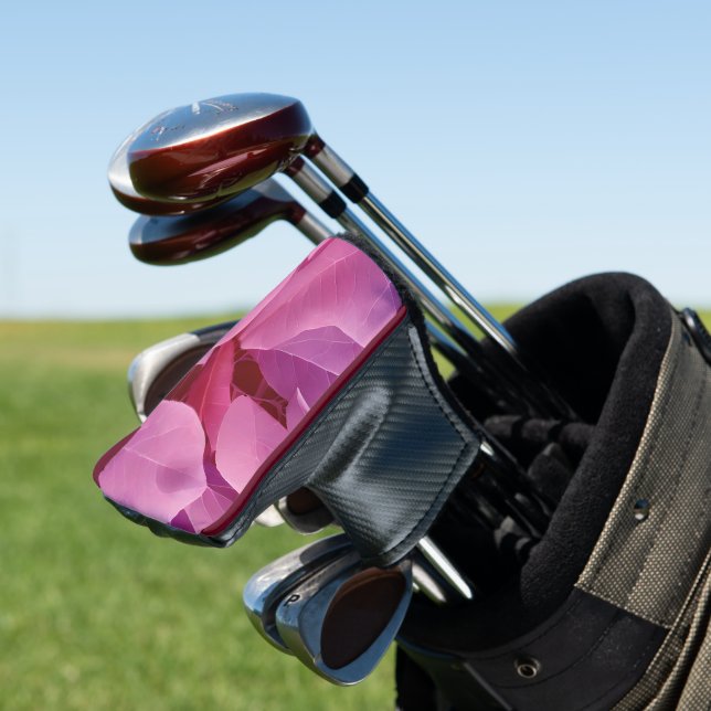 Couvre-club De Golf Beau Motif rose feuilles (In Situ)