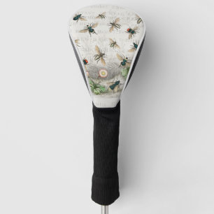 Couvre-club De Golf Bee Honey Travailleur Queen Bees Antique