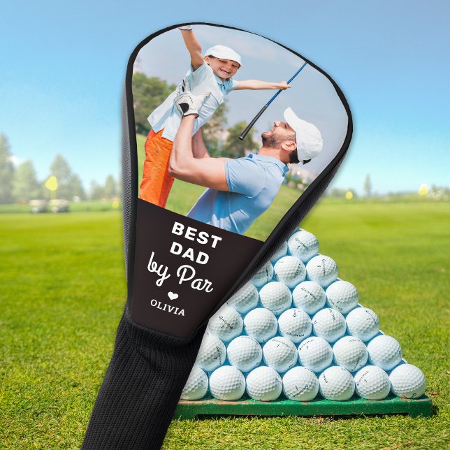 Couvre-club De Golf Best DAD By Par Fête des pères photo personnalisée (Créateur téléchargé)