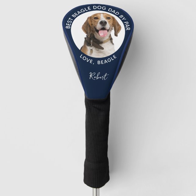 Couvre-club De Golf Best Dog Dad par Far Pet Beagle Photo Custom (Devant)