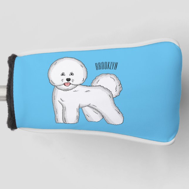 Couvre-club De Golf Bichon frise dog dessin animé (Devant)