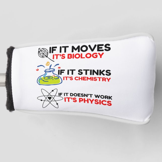 COUVRE-CLUB DE GOLF BIOLOGIE SCIENTIFIQUE CHIMIE PHYSIQUE (Devant)