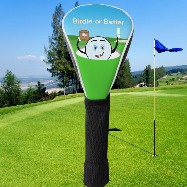 Couvre-club De Golf Birdie ou mieux balle de golf célébrer le trou en  (Protect your clubs in style while celebrating every hole-in-one with this fun “Birdie or Better”.)