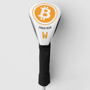 Couvre-club De Golf Bitcoin Cryptomonnaie Nom monogramme