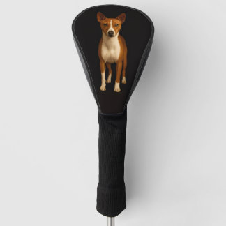 Couvre-club De Golf Black 4 Luxe Golf Driver Cover, Classy Basenji Dog
