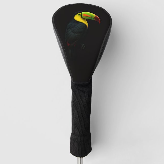 Couvre-club De Golf Black 4 Luxe Golf Driver Cover, Keel Billed Tucan (Devant)