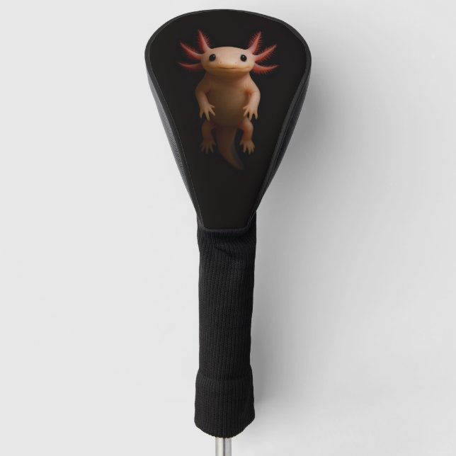 Couvre-club De Golf Black 4 Luxe Golf Driver Cover, Mexican Axolotl (Devant)