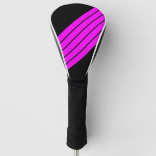 Couvre-club De Golf Black Rose rayé les années 70 80s Retro Racing ray